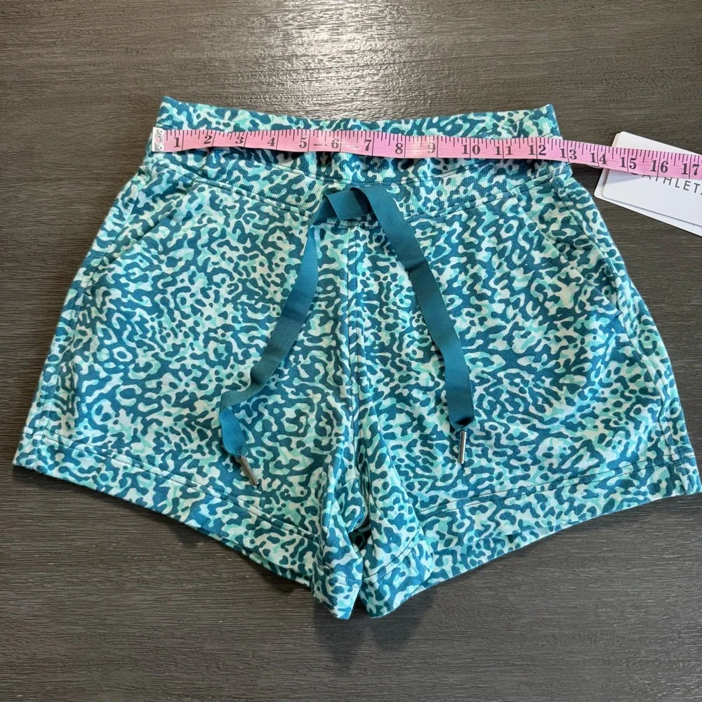 NWT Athleta Balance 4” Shortie Blue Teal White XS